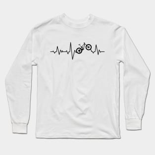 Mountain Bike Heartbeat Biking for MTB Lovers Long Sleeve T-Shirt